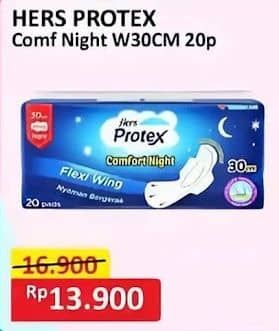 Promo Harga Hers Protex Comfort Night Wing 30cm 20 pcs - Alfamart