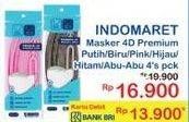 Promo Harga INDOMARET Masker 4D 4 pcs - Indomaret