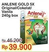 Promo Harga Anlene Gold Plus 5x Hi-Calcium Coklat, Original, Vanila 250 gr - Indomaret
