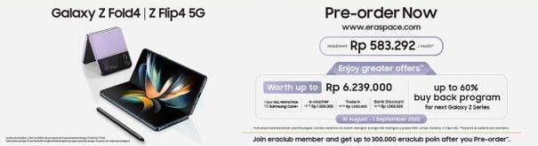 Promo Harga SAMSUNG Galaxy Z Fold4 / Z Flip4 5G  - Erafone