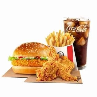 Promo KFC 1 Crispy Burger + Half Winger + 1 French Fries Reg + 1 Coca-Cola reg