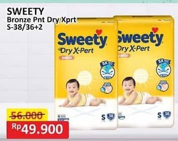 Promo Harga Sweety Bronze Pants Dry X-Pert S36+2 38 pcs - Alfamart