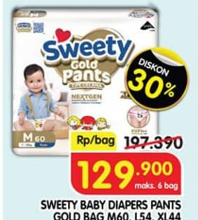 Promo Harga Sweety Gold Pants XL44, M60, L54 44 pcs - Superindo