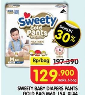 Promo Harga Sweety Gold Pants M60, L54, XL44 44 pcs - Superindo