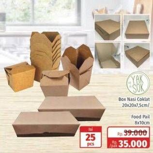 Promo Harga Yaksok Box Nasi Coklat/Food Pail  - Lotte Grosir