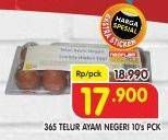 Promo Harga 365 Telur Ayam Negeri 10 pcs - Superindo