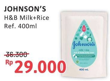 Promo Harga Johnsons Baby Milk Bath 400 ml - Alfamidi