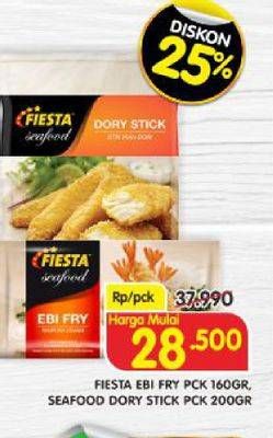 Promo Harga FIESTA SEAFOOD Ebi Fry 160gr/Dory Stick 200gr  - Superindo