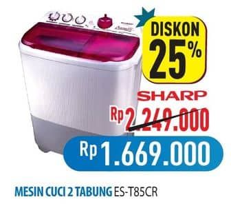 Promo Harga Sharp ES-T85CR | Washing Machine  - Hypermart
