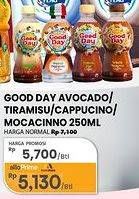 Promo Harga Good Day Coffee Drink Avocado Delight, Tiramisu Bliss, Originale Cappucino, Funtastic Mocacinno 250 ml - Carrefour