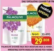 Promo Harga PALMOLIVE Naturals Shower Milk Milk Honey, Irrestible Softness Milk Black Orchid 400 ml - Superindo