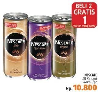 Promo Harga Nescafe Ready to Drink All Variants 240 ml - LotteMart