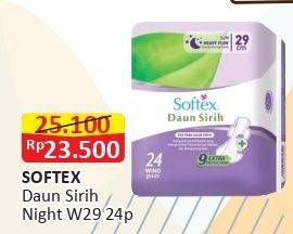 Promo Harga Softex Daun Sirih 29cm 24 pcs - Alfamart