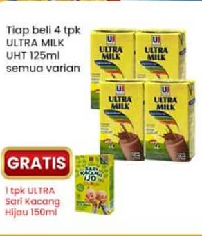 Promo Harga Ultra Milk Susu UHT All Variants 125 ml - Indomaret
