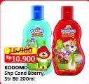 Promo Harga Kodomo Gel Shampoo & Conditioner Cherry, Strawberry 200 ml - Alfamart