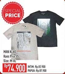 Promo Harga MAN KLAS Kaos Pria S/S M-XL  - Hypermart