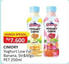 Promo Harga CIMORY Yogurt Drink Low Fat Banana, Strawberry Mango 250 ml - Alfamart