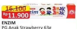 Promo Harga ENZIM Pasta Gigi Anak Strawberry 63 gr - Alfamart