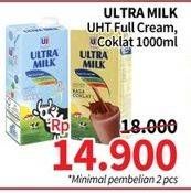 Promo Harga ULTRA MILK Susu UHT Full Cream, Coklat 1000 ml - Alfamidi