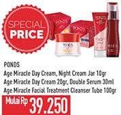 Promo Harga PONDS Age Miracle Day Cream, Night Cream 10gr, Day Cream 20gr, Double Serum 30ml, Facial Treatment 100gr  - Hypermart