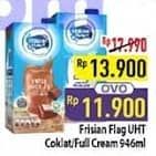 Promo Harga Frisian Flag Susu UHT Purefarm Swiss Chocolate, Full Cream 946 ml - Hypermart