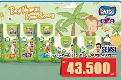 Promo Harga Sensi Dry Pants S40, M34, L30, XL24, XXL22 22 pcs - Hari Hari