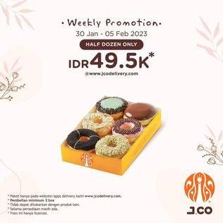 Promo Harga JCO DONUTS 1/2 DZN  - JCO