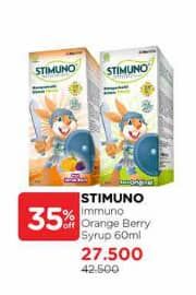 Promo Harga Stimuno Restores Immunes Syrup Orange Berry 60 ml - Watsons
