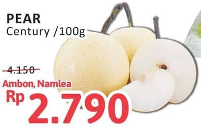 Promo Harga Pear Century per 100 gr - Alfamidi