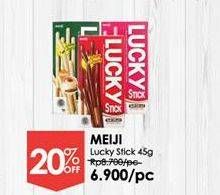 Promo Harga MEIJI Biskuit Lucky Stick All Variants 45 gr - Guardian