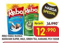 Promo Harga REBO Kuaci Bunga Matahari Super, Milk, Green Tea, Caramel 150 gr - Superindo