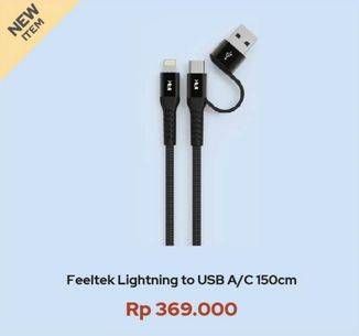 Promo Harga FEELTEK Lightning to USB A/C 150cm  - iBox