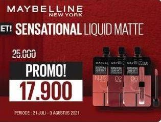 Promo Harga MAYBELLINE Sensational Liquid Matte  - Indomaret
