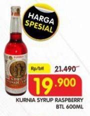 Promo Harga KURNIA Sirup Raspberry 600 ml - Superindo