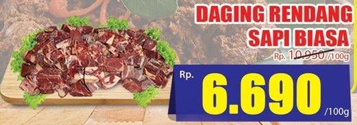 Promo Harga Daging Rendang Sapi Biasa per 100 gr - Hari Hari