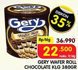 Promo Harga Gery Wafer Roll Extrudat 380 gr - Superindo
