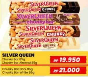 Promo Harga Silver Queen Chunky Bar Almonds 85 gr - Yogya