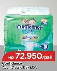Promo Harga Confidence Adult Diapers Classic Day L15  - TIP TOP