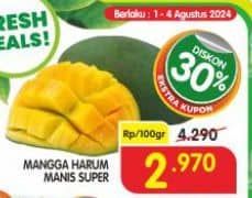 Promo Harga Mangga Harum Manis Super per 100 gr - Superindo