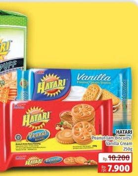 Promo Harga ASIA HATARI Jam Biscuits Vanilla, Peanut 250 gr - Lotte Grosir