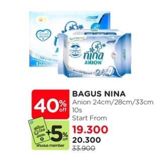 Promo Harga Bagus Nina Anion 24cm 10 pcs - Watsons