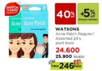 Promo Harga WATSONS Acne Patch Assorted, Regular 24 pcs - Watsons