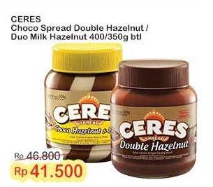 Promo Harga Ceres Choco Spread Double Hazelnut, Choco Hazelnut 350 gr - Indomaret