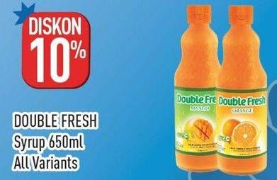 Promo Harga Double Fresh Drink Concentrate All Variants 650 ml - Hypermart