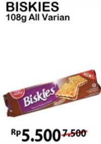 Promo Harga BISKIES Sandwich Biscuit All Variants 108 gr - Alfamart