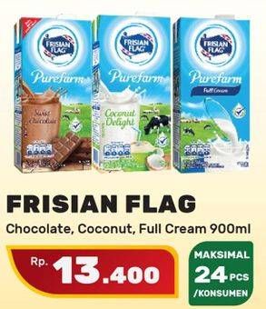 Promo Harga FRISIAN FLAG Susu UHT Purefarm Coconut Delight, Full Cream, Swiss Chocolate 900 ml - Yogya