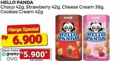 Promo Harga Meiji Hello Panda Biscuit Chocolate, Strawberry, Cheese Cream, Cookies And Cream 45 gr - Alfamart