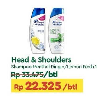 Promo Harga Head & Shoulders Shampoo Lemon Fresh 160 ml - TIP TOP