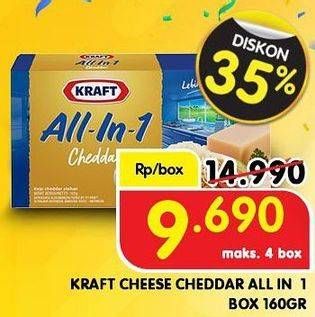 Promo Harga KRAFT All in 1 Cheddar 165 gr - Superindo