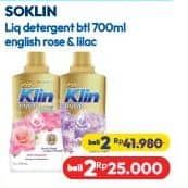 Promo Harga So Klin Liquid Detergent Nature English Rose, French Lilac 700 ml - Hypermart